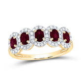 1/4CTW-DIA CN 1 CTW-OV RUBY NAT GEM ANNIVERSARY BAND